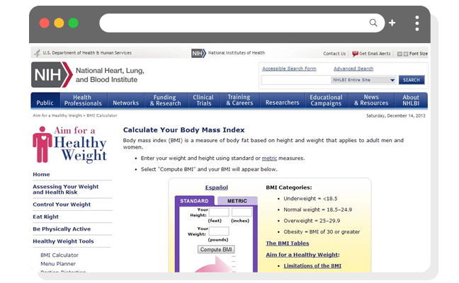 医療例1（最高）BMI計算機